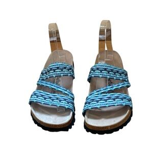Birkenstock Betula Blue Woven Strap Sandals‎